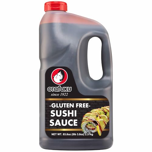 Otafuku Gluten Free Eel Sauce, Japanese Unagi Sauce for Sushi Rolls, Sashimi, Rice and Poke, Restaurant Bulk Size 83.8 Oz (1/2 Gallon)
