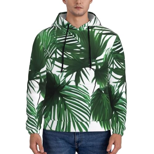 Fashion Men'S Hoodie Long Sleeves Hooded Sweatshirt Casual Pullover Palm Leaf Printed Hoodies For Men2