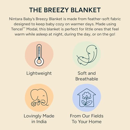 Image of NINTARABABY Breezy Blanket - Ultra-Light Baby Blanket, 30 x 40 Inches