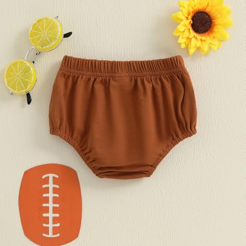 Summer Clothes Infant Baby Boy Football Bubble Shorts Bloomers Diaper Cover Smocked Game Day Outfit4
