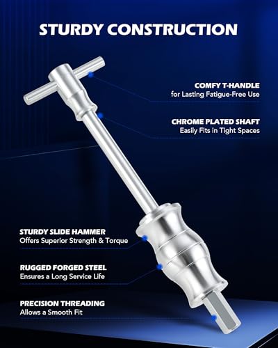 Image of Orion Motor Tech OMT 2 in 1 Blind Hole Bearing Puller & Bushing Press Kit | Complete Bushing Driver Tools and Blind Bearing Removal Tool Set with Slide Hammer