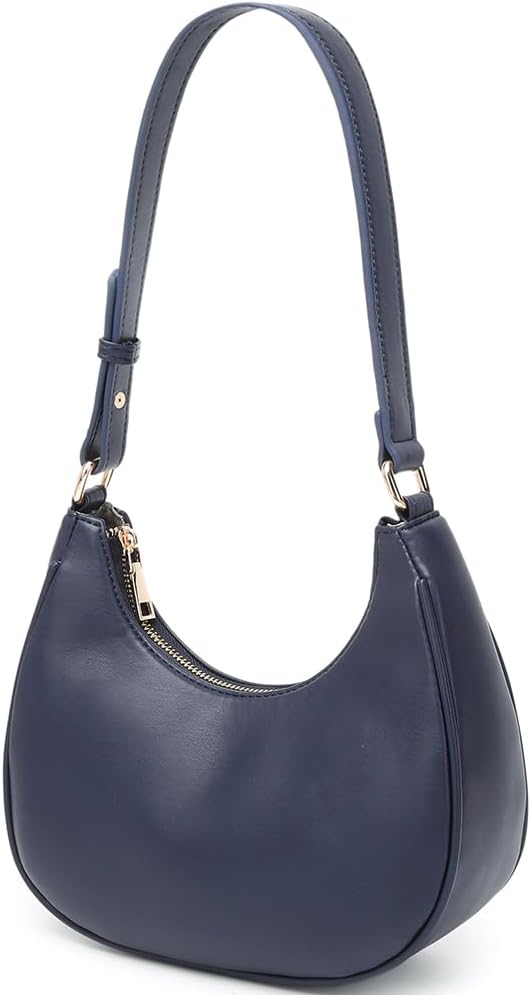 Crescent Shoulder Bags for Women Cute Hobo Tote Handbag Under the Arm Purses Mini Clutch Purse with Zipper Closure | Crescent, Cute, Under the Arm, Purses, Mini, with Zipper Closure - Image 2