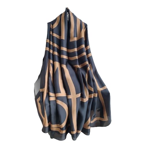 Image of MALINA Women's Polyester Silk Satin Stole Scarf - Soft Lightweight Fashion Wrap, Elegant Floral & Gradient Design, summer stole,Scarf For Women,Premium Stole,Large Size 180x90 cm'