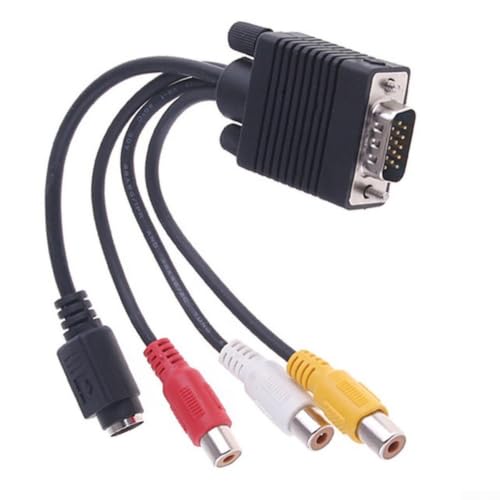 Image of Opatiny VGA to S-Video for rca Adapter 10cm Copper Core VGA to S-Video