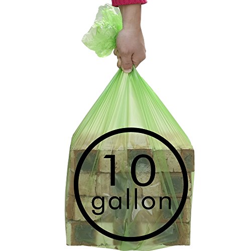 Kekow 10 Gallon Kitchen Trash Bags, Green, 125 Counts - Image 7