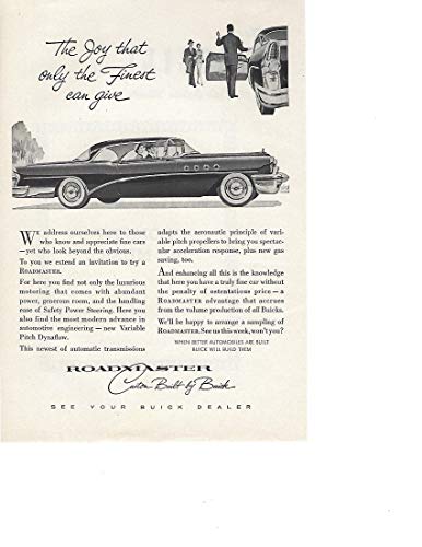 1955 Original Magazine Print Ad #1 Buick Roadmaster #TOP9