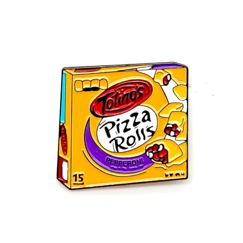 Image of Pizza Rolls Pin - Cooperation Series | Premium Enamel Pin - Statement Lapel Pin - Plated Badge for Clothing, Bags, Hats, Jackets, and Lanyards