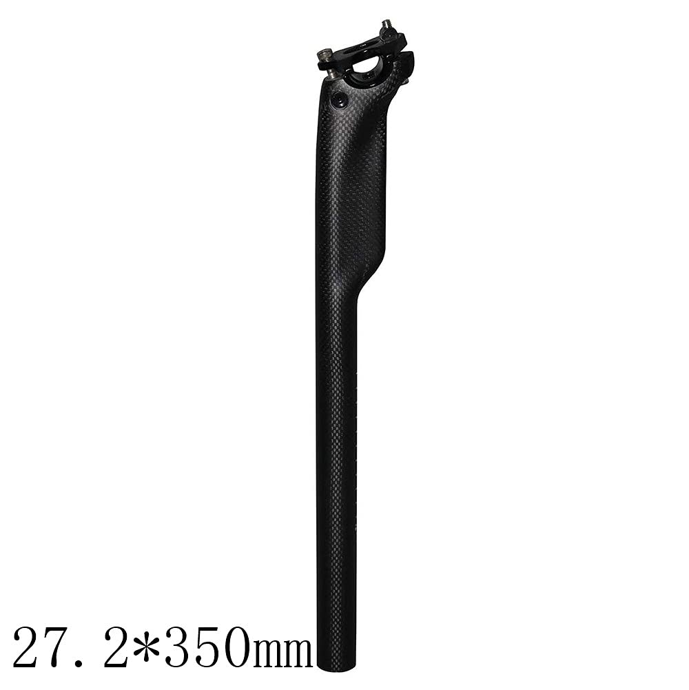Fahrradsattelstütze, Fahrradteile, Carbonfaser, MTB-Rennrad-Sattelstütze, 190 g, 3K Matt, 27,2/30,8/31,6 x 350/400 mm (Matt, 27,2 x 350 mm)