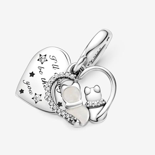 PANDORA Cats & Hearts Dangle Charm - Compatible with PANDORA Moments - Jewelry for Women - Gift for Women - Sterling Silver, Cubic Zirconia & Enamel - With Gift Box3