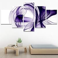 SIGNWIN 5 Panel Canvas Wall Art Modern Art Abstract Contemporary Edgy Mixed Media Multicolor Patterns for Home Decorations Ready to Hang - 60