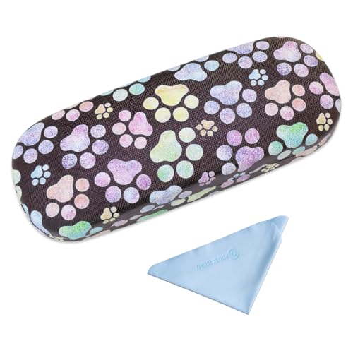 Image of PERFECTSIGHT Hard Shell Eyeglasses Case, PU Leather Protective Glasses Case, Cute Eyeglass Case for Women Men Girls