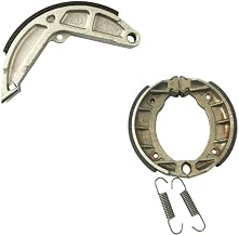 Front and Rear Brake Shoe Set Kit for 4-Spoke Alloy Wheels for All Moped Models Compatible with Piaggio Ciao Si Bravo Etc