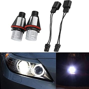 2pcs 6 Watt LED Angel Eyes Light White Bulb for BMW E39 E59 E53 E60 E31 E63