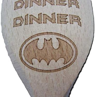 FastCraft BATMAN INSPIRED WOODEN BAKING SPOON NOVELTY PRESENT WOOD BIRTHDAY GIFT