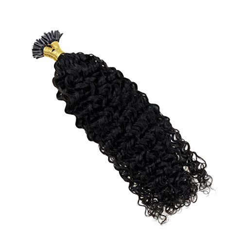Utip Hair Extensions Prebonded Human Hair 18 Inches Off Black Natural Wave Hair Extensions 50g Nail Tip Hair