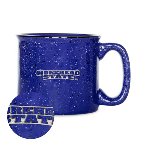 Rico Industries NCAA Morehead State Eagles Speckle 12oz Laser Engraved Campfire Mug