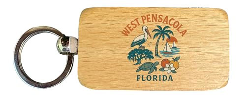 West Pensacola Wooden Souvenir Keychain