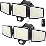 110V Motion Sensor Outdoor Flood Light |2500LM High Brightness |with Remote Control |8M Sensing Distance |with Always ON Mode |Dusk to Dawn (Hardwired Needed,Not Solar)