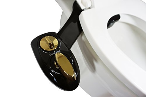 Boss Bidet Bold - Bidet Attachment For Toilet, Cleans You In 1.3 Seconds. Aesthetic Design, Bidet Sprayer For Toilet, Non Electric, Mechanical, Dual Nozzle, Feminine Wash, Self Cleaning. Black Gold #TOP2