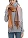 Wander Agio Womens Fashion Long Shawl Big Scarves Grid Winter Warm Large Plaid Scarf Big Camel Pink 7