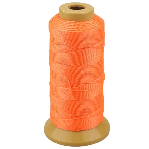 Skręcony nylonowy sznurek sznurek do ogrodnictwa, znakowania, projektów DIY, rękodzieła, muru, pomarańczowy, 1 mm