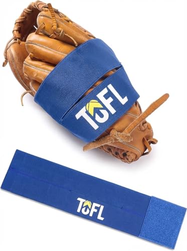 TOFL Baseball Glove Wrap Band for Break-in, Shaping & Glove Care | Baseball Glove Accessories for Men’s, Women’s, Adult & Youth Mitts - Blue