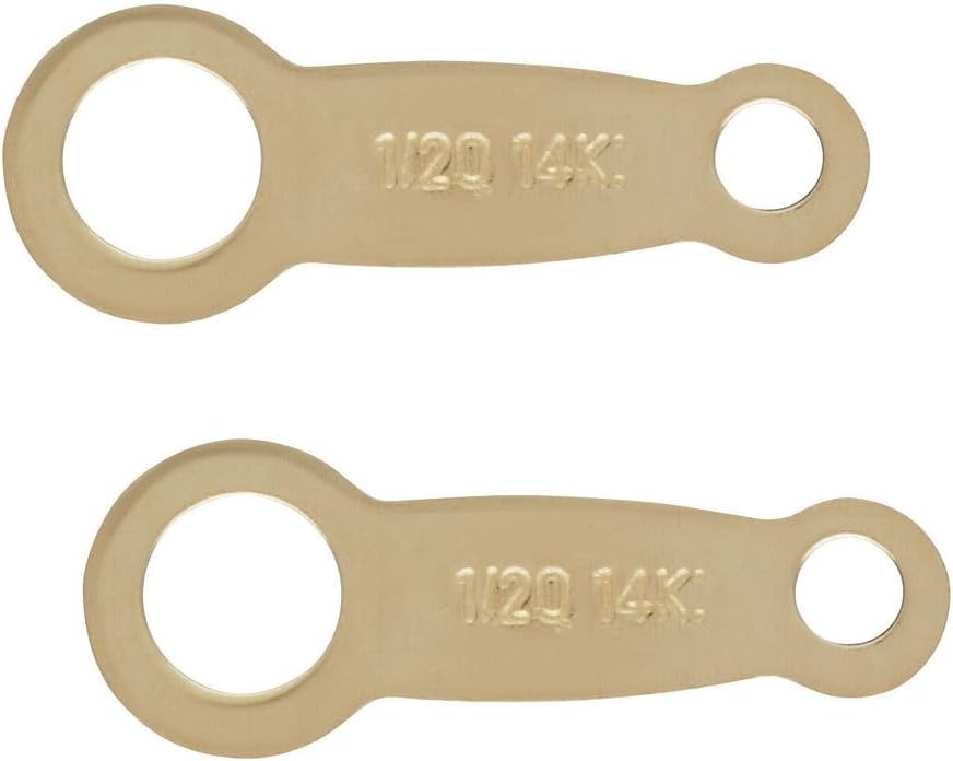 50pcs Adabele Real 1/20 14K Gold Filled 8mm Small Chain Quality End Tab Link End Tags Clasp Connector for Jewelry Making JK9-C1