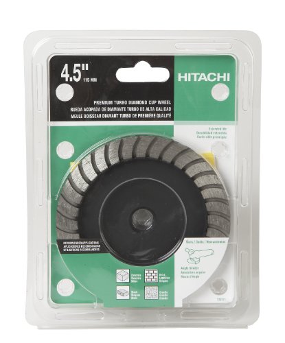 Hitachi 728711 4-1/2-Inch Turbo Cup Wheel Diamond Saw Blade For Concrete And Masonry #TOP1