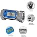 2 Inch Digital Turbine Fuel Flow Meter NPT Thread Flowmeter Electronic Water Flow Meter for Water Diesel Gas Oil Gasoline and Other Liquids Supports Gallon QTS PTS L m³ (Blue 2, 2IN)