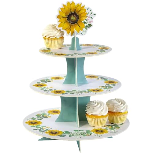Sunflower Party Cupcake Stand - Party Supplies - 1 Piece