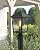 zeyu Outdoor Post Light, 16 Inch Exterior Pole Light Pillar Lantern with Clear Glass Shade and Black Finish, 20076P
