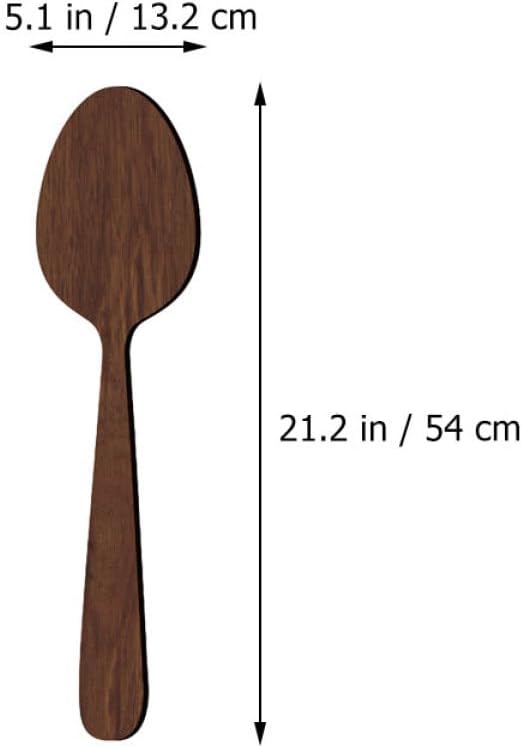 Wooden Kitchen Utensils Pendant 21.25 Inch Rustic Wall Decor Fork Spoon Sign for Home Dining Room Farmhouse Style