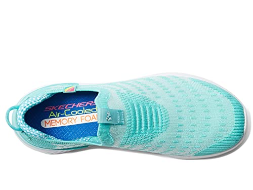 Skechers Skechers Kids Girls Ultra Flex 3.0 Sneaker, Turquoise, 10.5