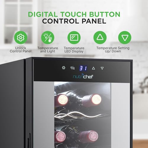 Nutrichef PKCWC140.5 Chilling Refrigerator Cellar-Single-Zone Wine Cooler/Chiller thumb #4