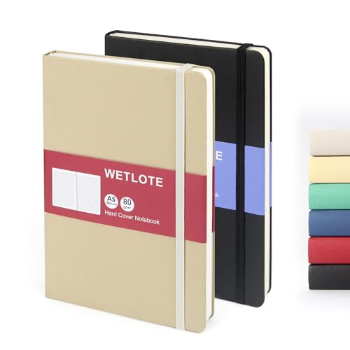 Grand carnet ligné A5 haut de gamme avec couverture rigide et finitions durables