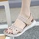 Meik Mangni Damen Sandalen Sommer Wandersandalen Freizeit Plateau Rutschfeste Sandaletten Sportsandalen Wanderschuhe für Sport Strand Beige Gr.40（Einzelgröße 41）