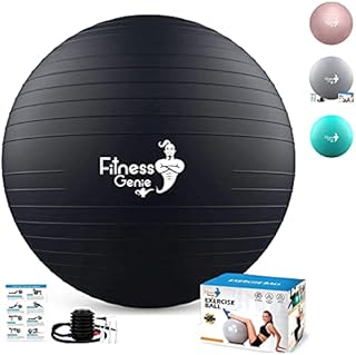 Exercise Birthing Pregnancy ball 55-75cm - Anti-Burst Extra thick Yoga Pilates Core Strengthen Fitness Exercize Labours Balls with Air Foot Pump | Easy to inflate
