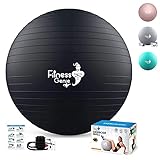 Pelota de Pilates Embarazadas 65cm – Fitness Yoga Fitball para Ejercicios Gimnasia | Balon de Ejercicio para Fitness anti-explosión con Bomba de Aire pelota de parto