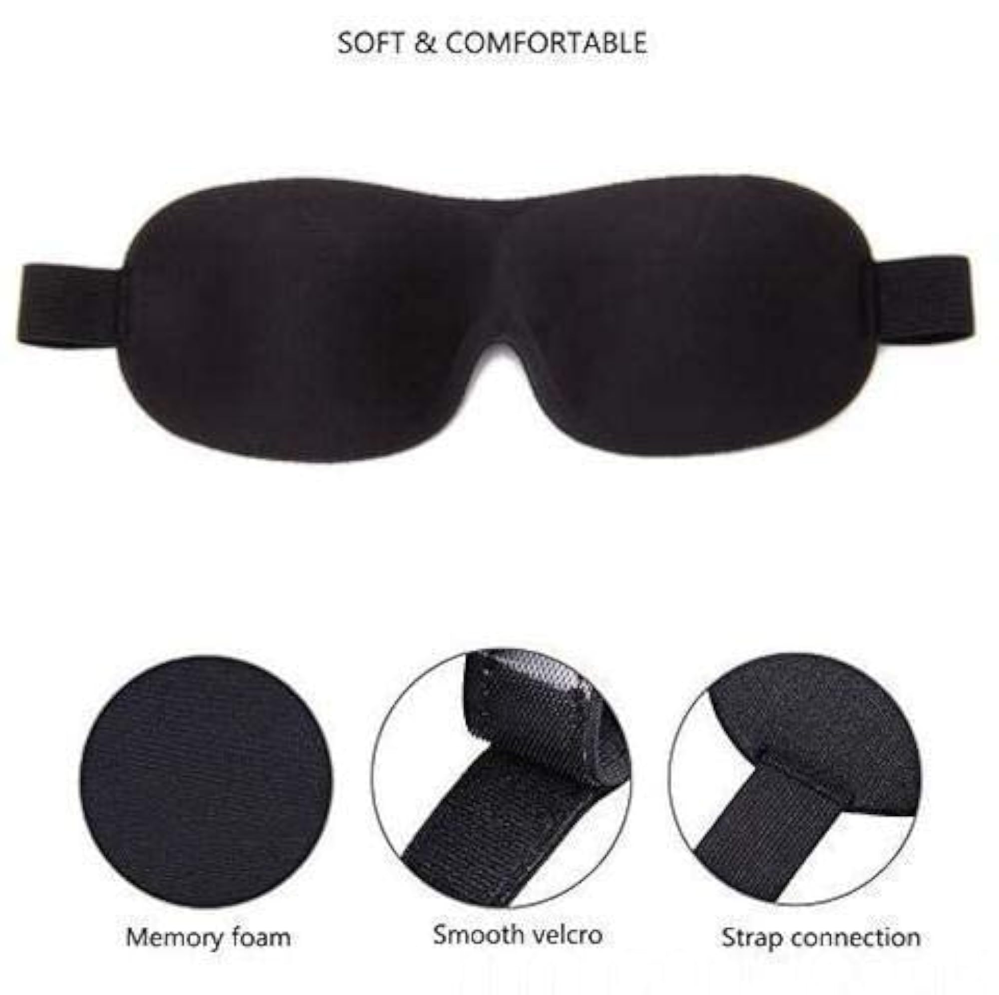Eye Sleep Mask with Adjustable Strap, Super Soft Eye Mask