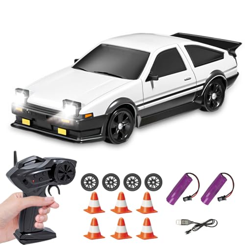 KUWUNG RC Drift Car, 1:24 Ferngesteuertes Auto mit Beleuchtung, 20km/h, 2,4 GHz, 4WD Rennauto Ferngesteuert, RC Ferngesteuertes Spielzeugauto für Erwachsene ab 6 Jahre älter KUWUNG RC Drift Car, 1:24 Ferngesteuertes Auto mit Beleuchtung, 20km/h, 2,4 GHz, 4WD Rennauto Ferngesteuert, RC Ferngesteuertes Spielzeugauto für Erwachsene ab 6 Jahre älter