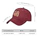 Department of War Established 2025 Hats for Mens Fashion Washed Distressed Wine Red