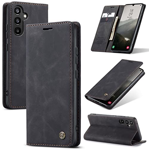 niloucase Custodia per Samsung Galaxy A34 5G Flip Caso in PU Pelle Premium Portafoglio Custodia,Supporto Stand,Chiusura Magnetica-Nero