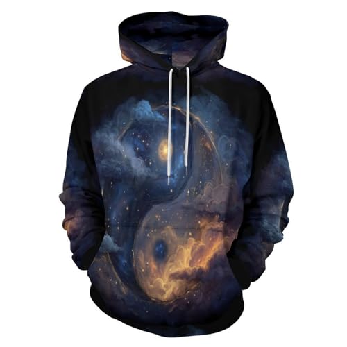 Sweat-shirt à capuche Yin Yang pour homme stylé pour vos sorties décontractées