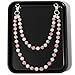 Shimmering Ceramic Bead Wallet Chain, Unisex Bohemian-Style Denim Accessory Chain Rhinestone Bead Hip-Hop Fashion Accessory (White + Pink)