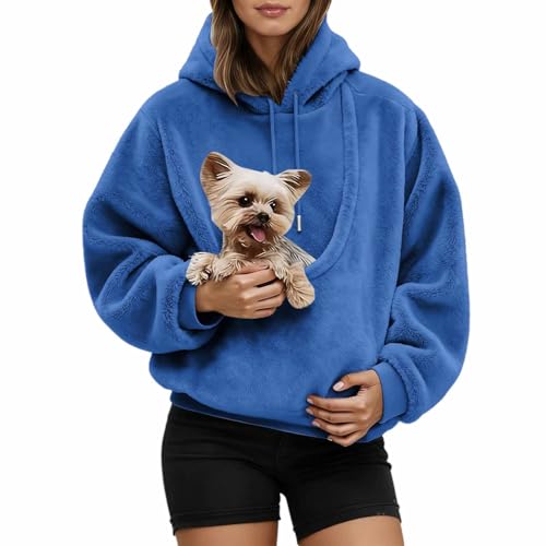 Pull polaire femme chaud et ample style décontracté avec poche