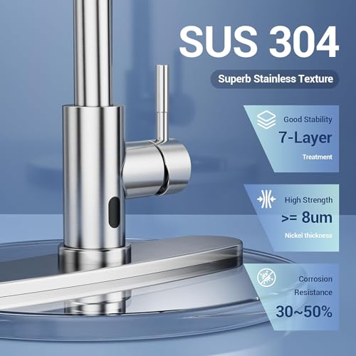 Appaso Touchless Kitchen Faucet, 3 Modes Smart Motion Sensor Kitchen Faucet With Pull Down Sprayer thumb #3