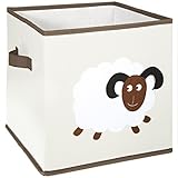 Medidas: 30x30x30cm (capacidad de 27 litros); material: poliéster; bordados superpuestos de fieltro