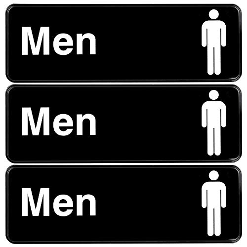 Panneau de signalisation WC hommes marron pour porte de bureau