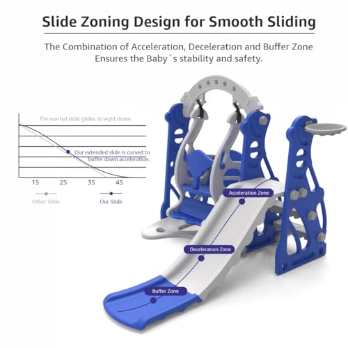 Image of Amazon Brand - Solimo 3-in-1 Penguin Slide & Swing for Indoor & Outdoor Use | for Kids 2-5 Years Old | Safe & Fun | Ideal for Boys & Girls | Toy for Kids | Easy Assembly