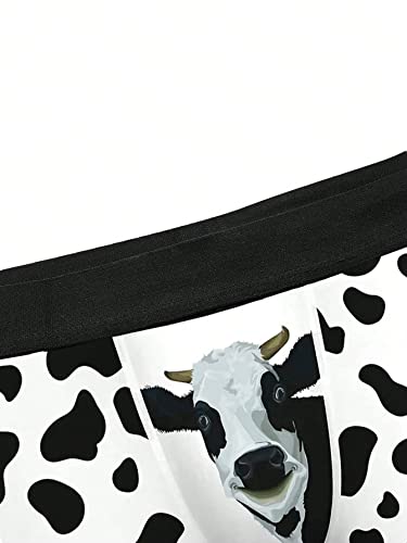 SOLY HUX Men's Cow Print Boxer Brief Funny Stretch Trunks Underwear3